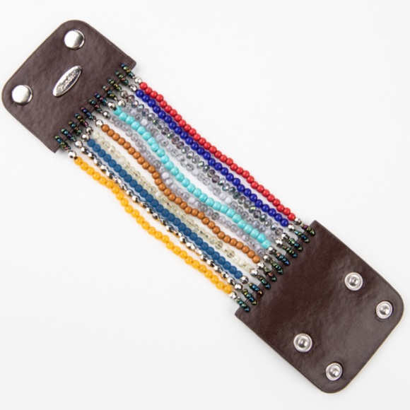 NWT - Plunder Bev Bravelet, 11 strands, multi-colored, adjustable leather snap - Picture 8 of 8